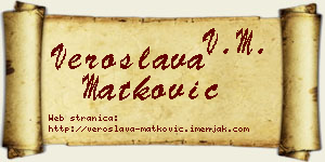 Veroslava Matković vizit kartica